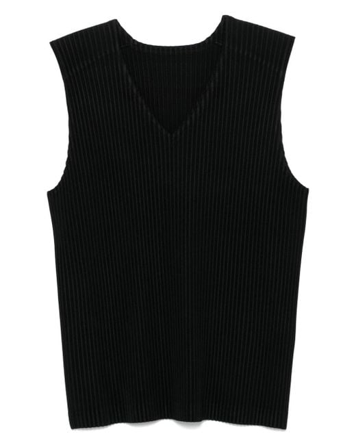 Homme Plissé Issey Miyake Plissé Spencer in het Black voor heren