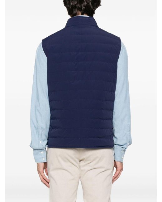 Brunello Cucinelli Gesteppte Weste in Blue für Herren