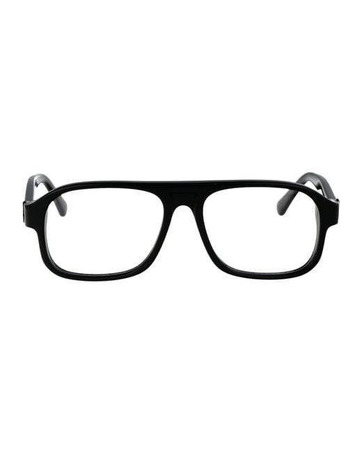 Moncler Black Nero Lucido Acetate Glasses for men