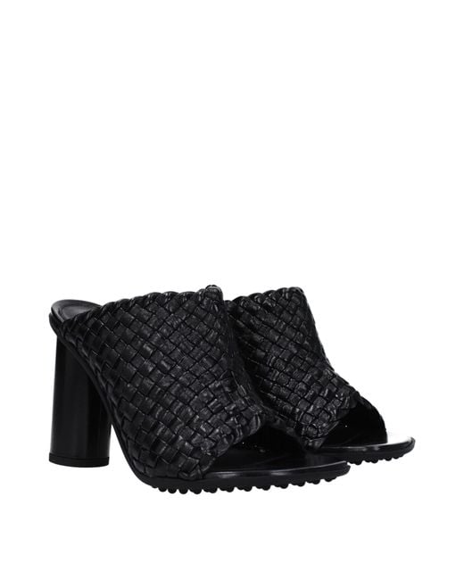 Bottega Veneta Black Atomic Sandals Leather