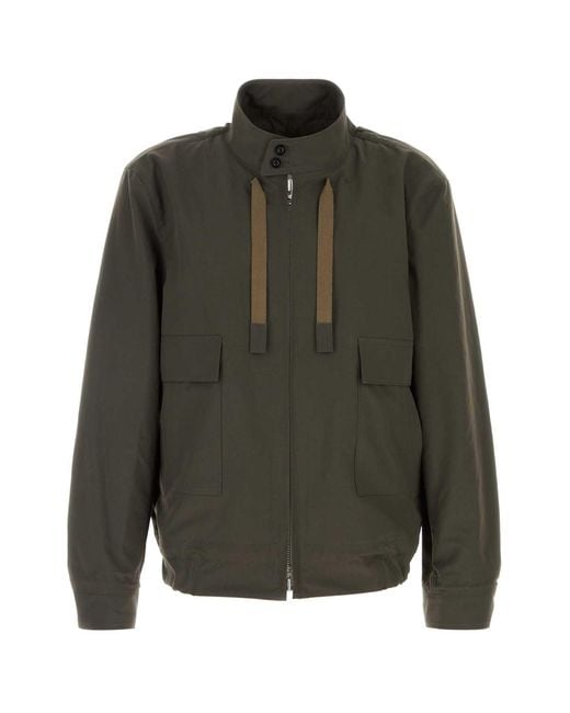 Sacai Olive Green Polyester Jacket