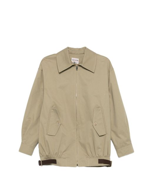 Semicouture Natural Nives Cotton Bomber Jacket