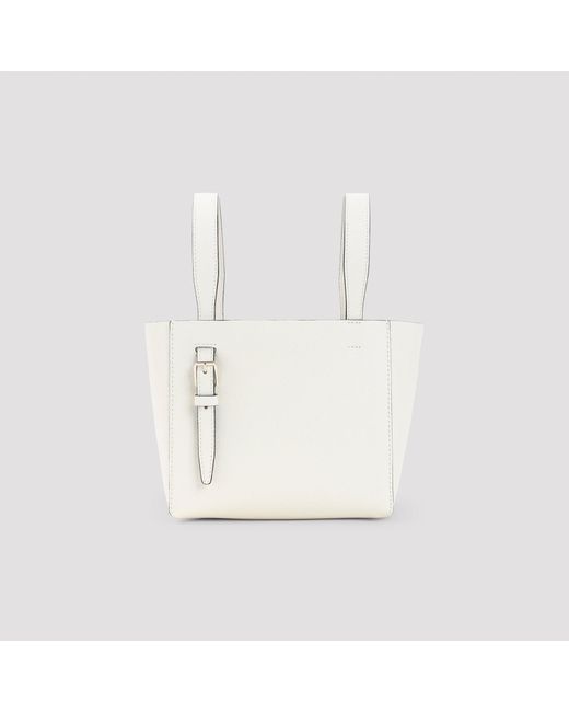 Valextra White Mini Bucket Handbag