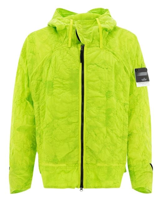 Stone Island Shadow Project Green "Nylon Metal Econyl" Windbreaker for men
