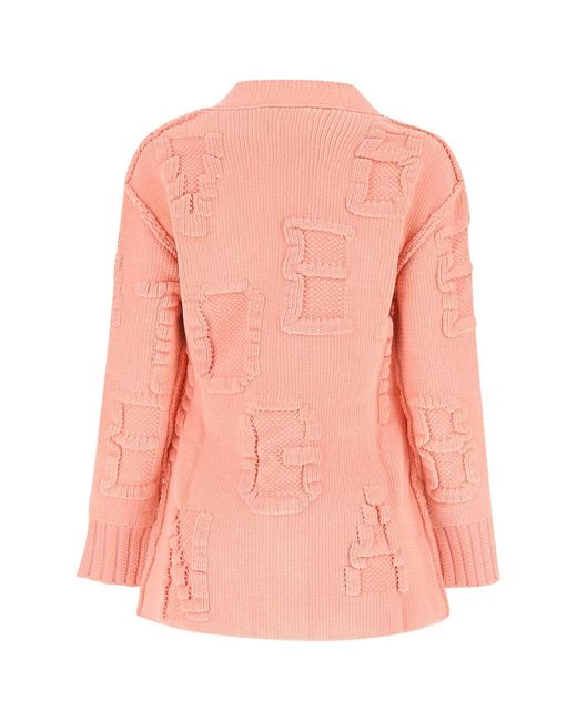 Bottega Veneta Pink Chenille Cardigan