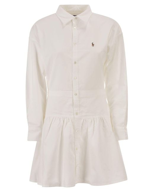 Polo Ralph Lauren White Oxford Cotton Shirt Dress