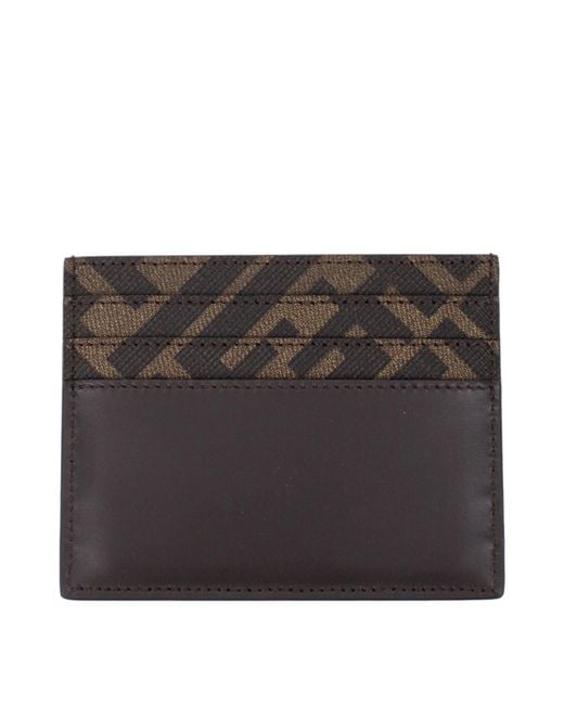 Fendi Black Document Holder Fabric/Ebony