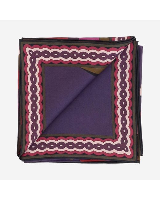 Emilio Pucci Pink Printed Silk Scarf