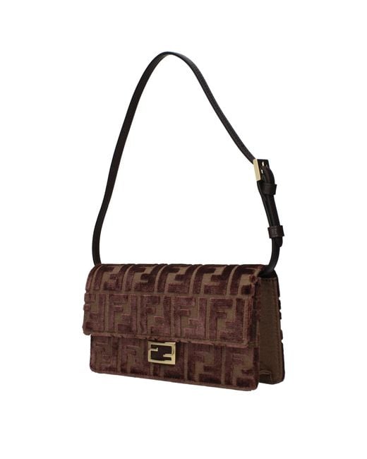 Fendi Brown Pouch Fabric/Chocolate