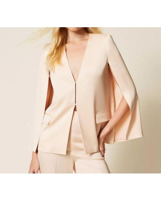 Twinset Natural Cape Jacket