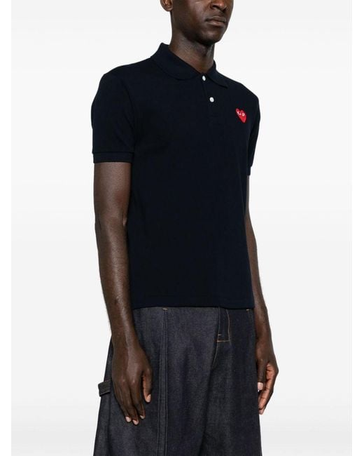 Comme des Garçons Black Comme Des Garcons Logo Cotton Polo Shirt