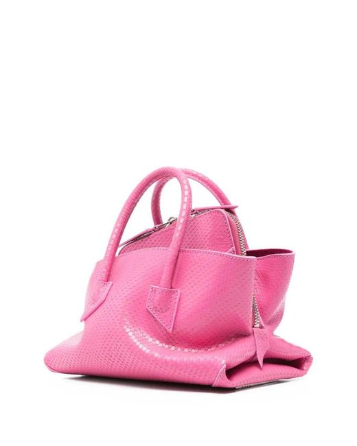 The Attico Pink Leather Tote Bag