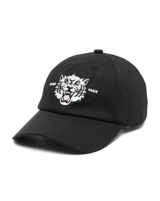 KENZO Tiger Head Cap in het Black