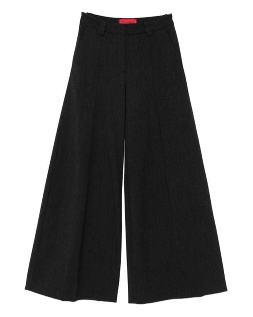 THE LATEST Black Alma Wool Blend Wide Leg Trousers