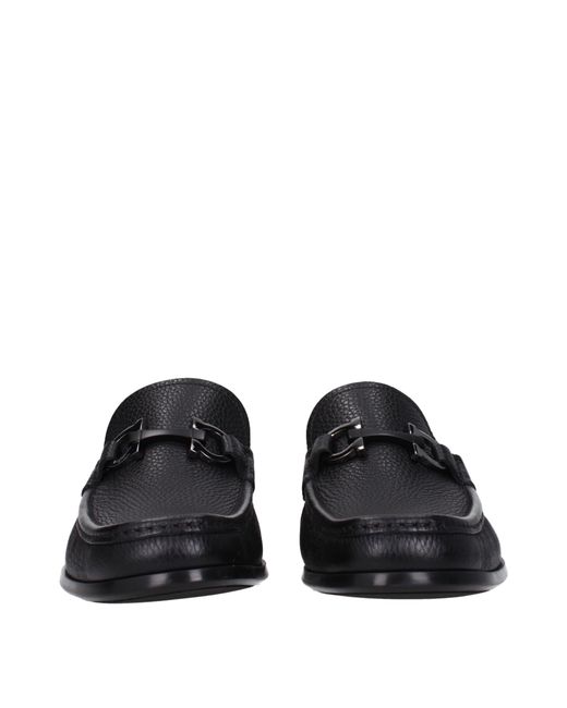 Ferragamo Black Grandioso Loafers Leather