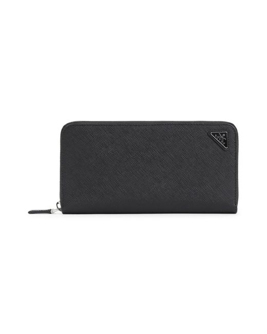 Prada Black Zip Aroud Wallet