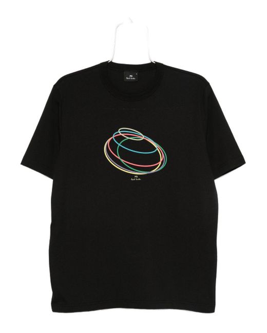PS por Paul Smith Rings Camiseta de algodón estampado Paul Smith de hombre de color Black