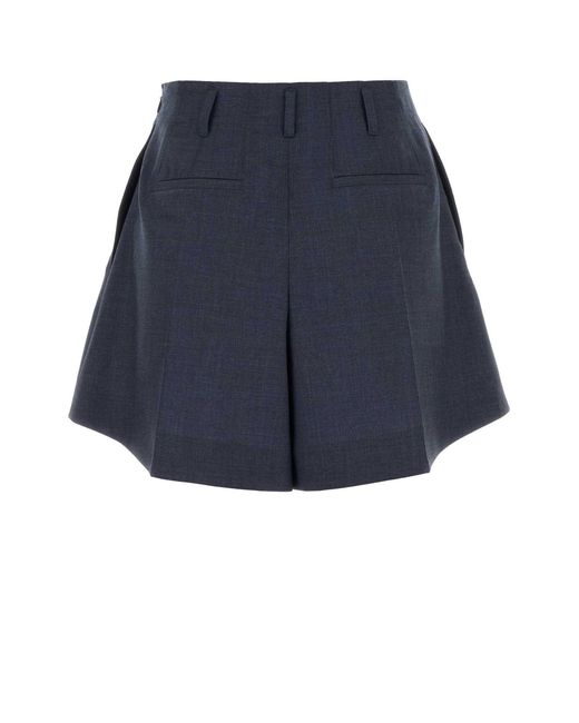 Givenchy Blue Wool Shorts
