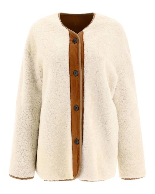 Giovi Natural Reversible Shearling Jacket Jackets