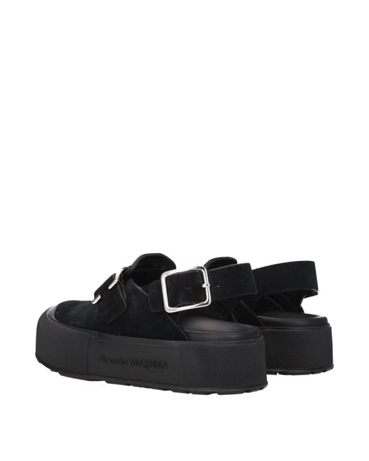Alexander McQueen Black Sandals Suede for men