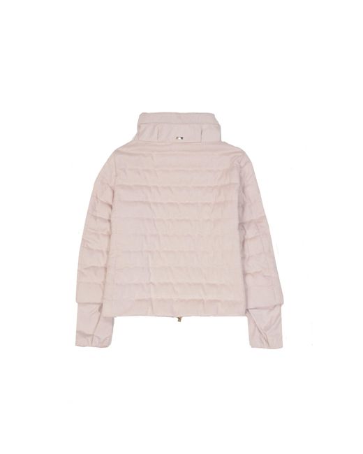 Herno Pink Silk And Cashmere Down Jacket for men