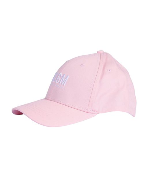 MSGM Pink Cotton Caps