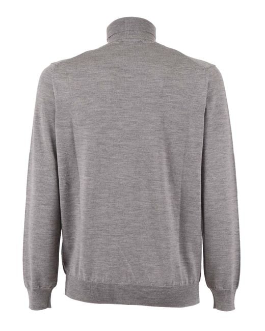 Kangra Cashmere Gray Turtleneck Wool