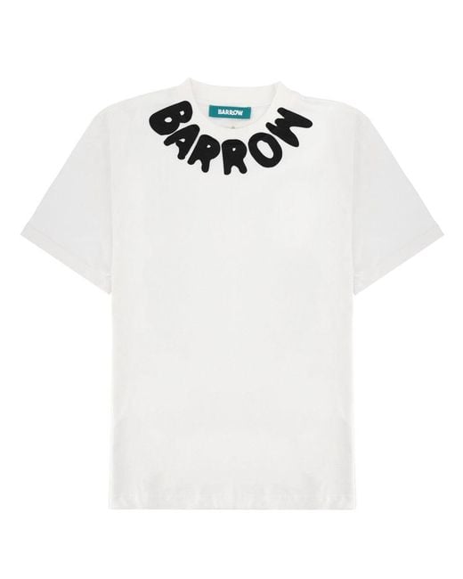 Barrow White T-Shirt Con Logo