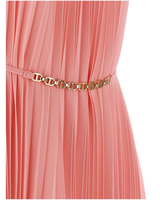 Twinset Pink Pleated Dress