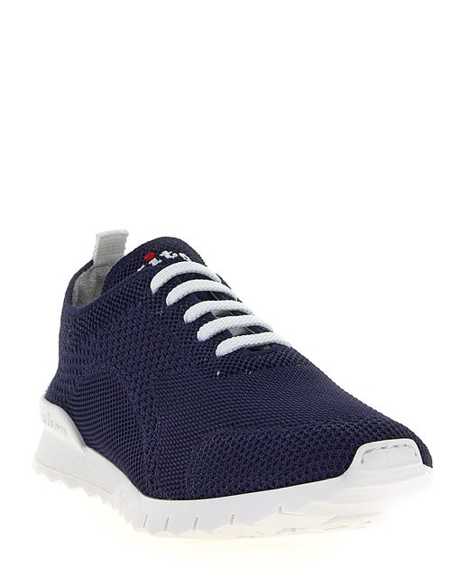 Kiton Blue Breathable Mesh Technical Sneakers for men