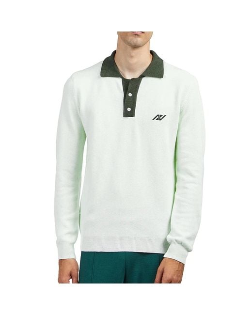 Autry White Cotton Polo Shirt for men