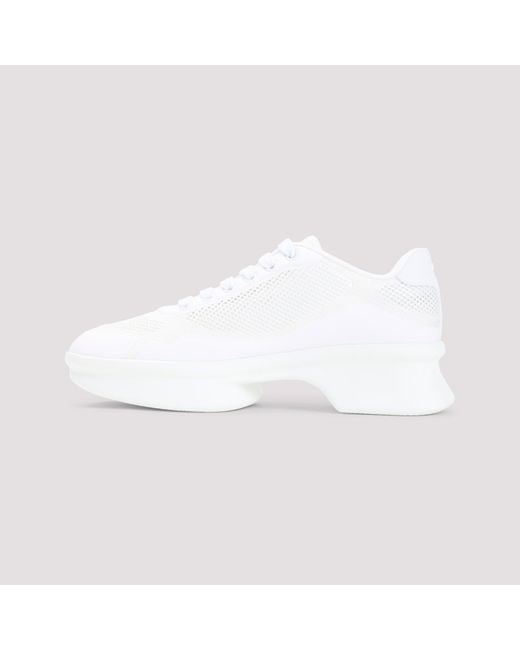 Prada White Mesh Sneakers Textile