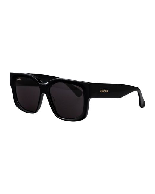 Max Mara Black Nero Lucido Fumo Acetate Sunglasses