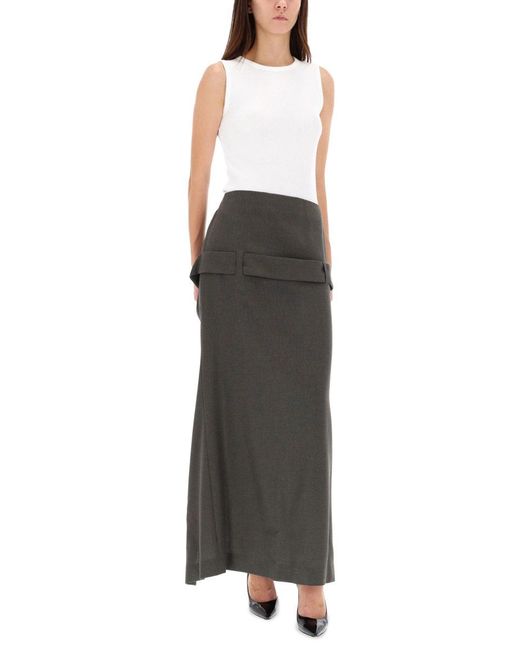 Jean Paul Gaultier Brown Deconstructed Skirt With Martingale Detail