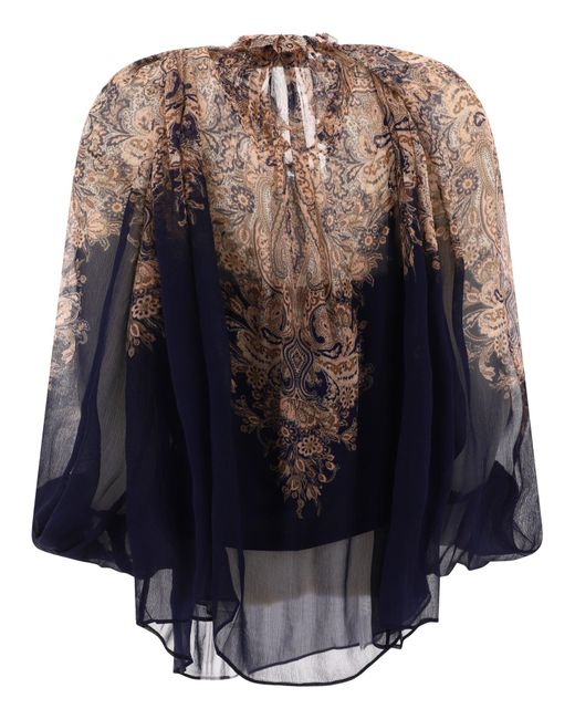 Blusa Natura Billow con estampado de cachemira Zimmermann de color Black