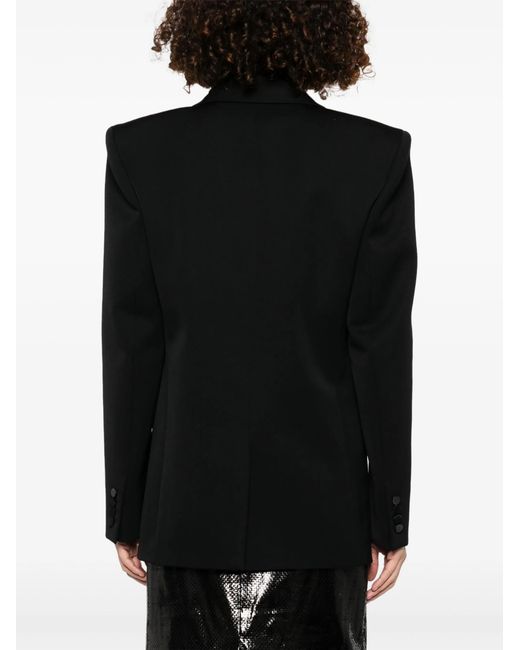 Saint Laurent Black Grain De Poudre Tuxedo Jacket