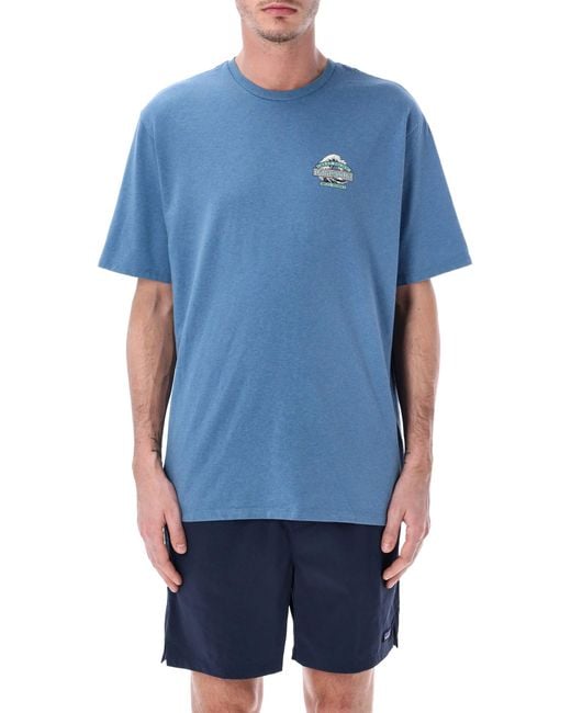 Patagonia Blue Short-Sleeved Great Waves Responsibili-Tee for men