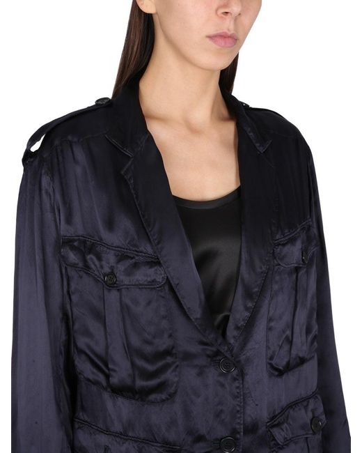 Aspesi Blue Jacket With Pockets