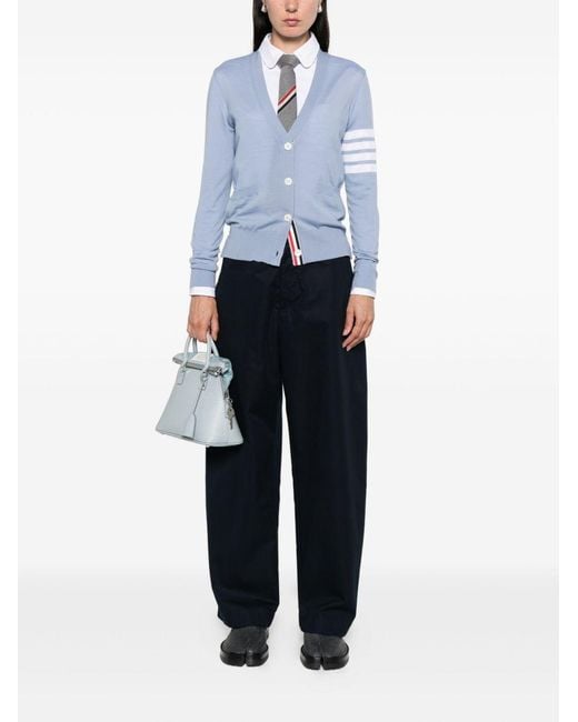 Thom Browne Blue Virgin Wool Cardigan