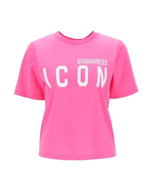 DSquared² Pink Icon für immer einfaches T -Shirt