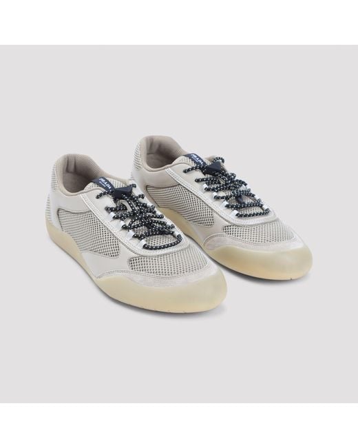 Prada Natural Lace-Up Modern Sneaker