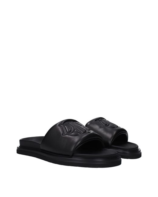 Dior Black Ciabatte E Zoccoli Uomo Pelle Nero for men