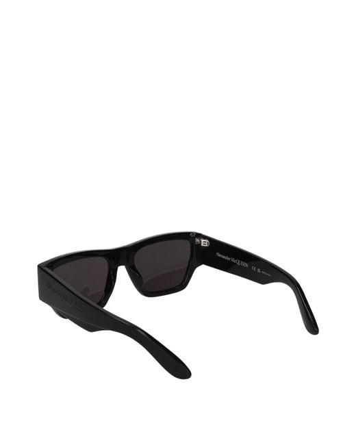 McQueen Black Alexander Mc Queen Sunglasses Acetate