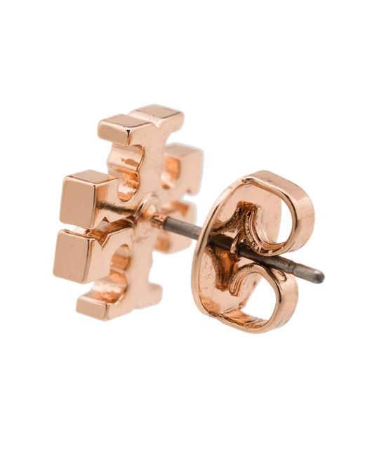 Boucles d'oreilles à deux étalons en or rose Tory Burch en coloris Natural