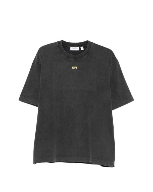 Off-White c/o Virgil Abloh Black Fallen Angel Skate Cotton T Shirt