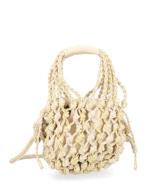 Alysi Metallic Leather Cotton Crossbody