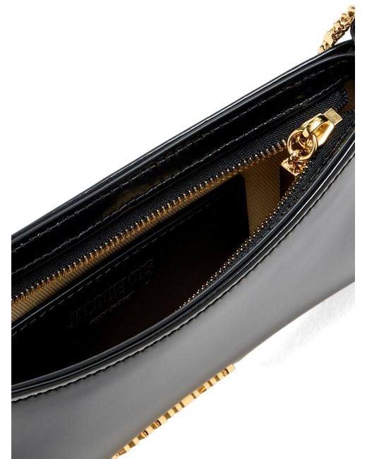 Jacquemus White Le Petit Bisou Chaine Leather Shoulder Bag