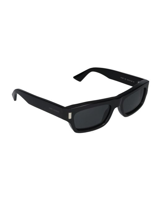 Saint Laurent Sl 837 Rechteckige Sonnenbrille in Black für Herren