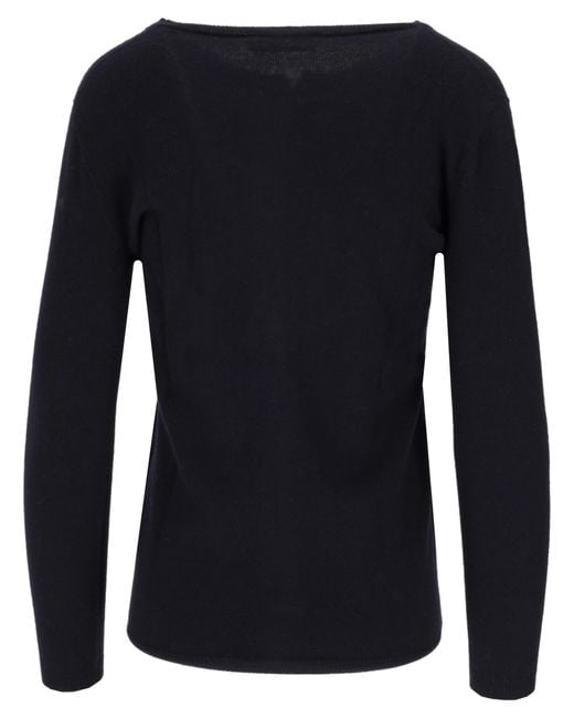 LA ROSE Blue Cashmere Cardigan Coreana Lunga