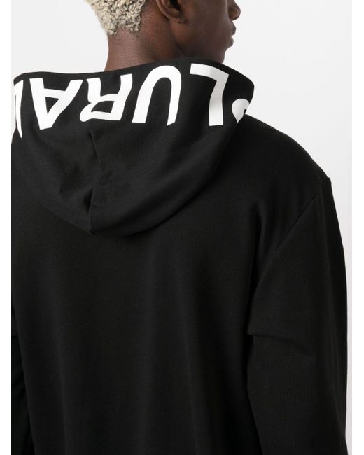 Peuterey Black Logo Cotton Hoodie for men